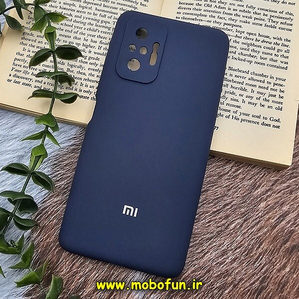 قاب گوشی Redmi Note 10 Pro 4G - Redmi Note 10 Pro Max شیائومی سیلیکونی اورجینال پاک کنی درجه یک زیربسته سرمه ای محافظ لنز دار کد 787