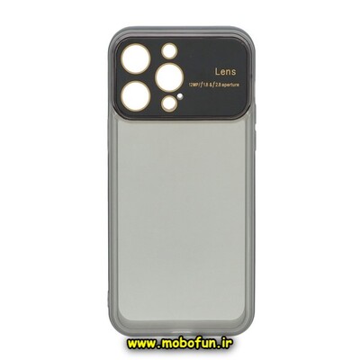 قاب گوشی iPhone 15 Pro آیفون طرح الکتروپلیتینگ شفاف اورجینال Camera Lens محافظ لنز دار مشکی کد 1