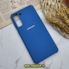 قاب گوشی Galaxy S21 Plus سامسونگ سیلیکونی اورجینال پاک کنی درجه یک زیرباز آبی تیره کد 145