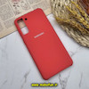 قاب گوشی Galaxy S21 Plus سامسونگ سیلیکونی اورجینال پاک کنی درجه یک زیرباز سرخ لاکی کد 155