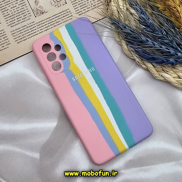 قاب گوشی Galaxy A52 4G - Galaxy A52 5G - Galaxy A52S سامسونگ سیلیکونی اورجینال آبرنگی رنگین کمانی پاک کنی درجه یک زیربسته محافظ لنز دار کد 1291