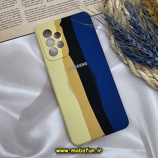 قاب گوشی Galaxy A73 5G سامسونگ سیلیکونی اورجینال آبرنگی رنگین کمانی پاک کنی درجه یک زیربسته محافظ لنز دار کد 816