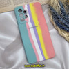 قاب گوشی Galaxy A73 5G سامسونگ سیلیکونی اورجینال آبرنگی رنگین کمانی پاک کنی درجه یک زیربسته محافظ لنز دار کد 818