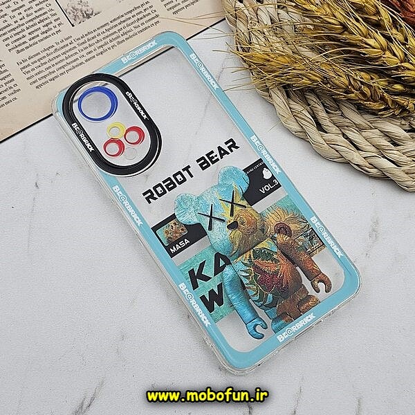 قاب گوشی Honor X7 4G آنر شفاف فانتزی طرح خرسی KAWS کد 223