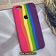 قاب گوشی iPhone 6 - iPhone 6S آیفون سیلیکونی اورجینال رنگین کمانی پاک کنی درجه یک زیربسته کد 531