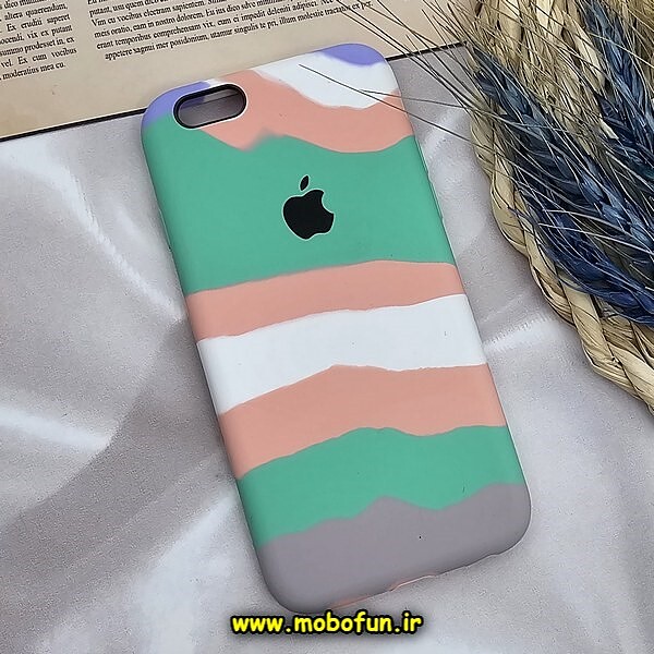 قاب گوشی iPhone 6 - iPhone 6S آیفون سیلیکونی اورجینال رنگین کمانی پاک کنی درجه یک زیربسته کد 532