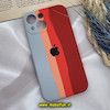 قاب گوشی iPhone 13 Mini آیفون سیلیکونی اورجینال رنگین کمانی پاک کنی درجه یک زیربسته محافظ لنزدار کد 45