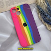 قاب گوشی iPhone 13 Mini آیفون سیلیکونی اورجینال رنگین کمانی پاک کنی درجه یک زیربسته محافظ لنزدار کد 46
