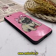 قاب گوشی iPhone 6 - iPhone 6s آیفون پشت گلس شیشه ای طرح سگ بولداگ کد 540