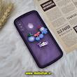 قاب گوشی Galaxy A20S سامسونگ طرح ژله ای شفاف بالشتی سه بعدی عروسکی محافظ لنز دار بنفش کد 674