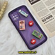 قاب گوشی Galaxy A51 سامسونگ طرح ژله ای شفاف بالشتی سه بعدی عروسکی محافظ لنز دار بنفش کد 967