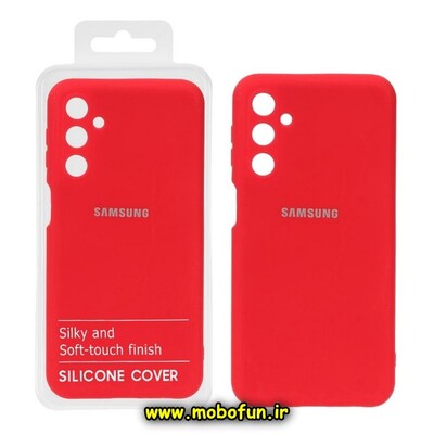 قاب گوشی Galaxy M34 5G سامسونگ سیلیکونی های کپی زیربسته محافظ لنز دار قرمز کد 4