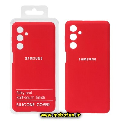 قاب گوشی Galaxy M54 5G - Galaxy F54 5G سامسونگ سیلیکونی های کپی زیربسته محافظ لنز دار قرمز کد 19