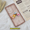 قاب گوشی Galaxy S23 Ultra سامسونگ طرح ژله ای شفاف بالشتی سه بعدی عروسکی محافظ لنز دار گلبهی کد 307