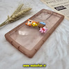 قاب گوشی Galaxy S23 Ultra سامسونگ طرح ژله ای شفاف بالشتی سه بعدی عروسکی محافظ لنز دار گلبهی کد 307