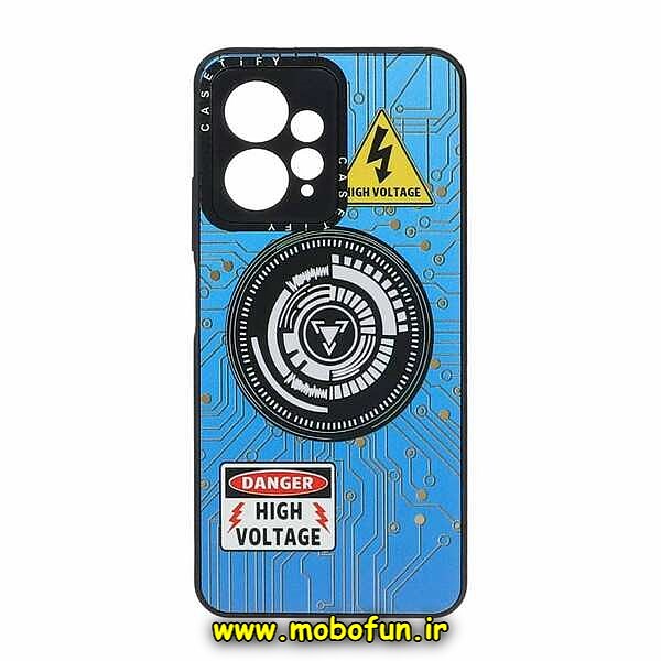 قاب گوشی Redmi Note 12 4G شیائومی طرح مگ سیفی MagSafe آینه ای برند Case Tify مدل اسپرت HIGH VOLTAGE محافظ لنزدار کد 441