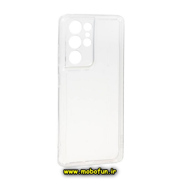 قاب گوشی Galaxy S21 Ultra سامسونگ طرح ژله ای شفاف بی رنگ SPACE ایربگ دار محافظ لنز دار کد 357