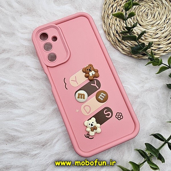 قاب گوشی Galaxy A14 4G - Galaxy A14 5G سامسونگ طرح سیلیکونی عروسکی Solid صورتی کد 731