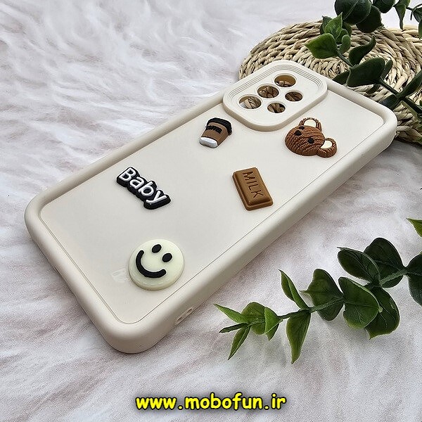 قاب گوشی Galaxy A53 5G سامسونگ طرح سیلیکونی عروسکی Baby کرم کد 840