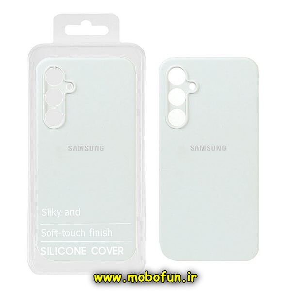 قاب گوشی Galaxy S23 FE سامسونگ سیلیکونی اورجینال پاک کنی درجه یک سفید کد 27