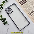 قاب گوشی Galaxy A12 - Galaxy M12 سامسونگ طرح الکتروپلیتینگ ژله ای شفاف اورجینال محافظ لنز دار مشکی کد 1525