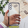 قاب گوشی Galaxy A14 4G - Galaxy A14 5G سامسونگ طرح الکتروپلیتینگ ژله ای شفاف اورجینال محافظ لنز دار مشکی کد 744