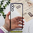 قاب گوشی Galaxy A14 4G - Galaxy A14 5G سامسونگ طرح الکتروپلیتینگ ژله ای شفاف اورجینال محافظ لنز دار مشکی کد 744