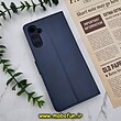 کیف گوشی Galaxy A14 4G - Galaxy A14 5G سامسونگ مگنتی طرح چرم کتابی محافظ لنزدار سرمه ای کد 752