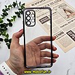 قاب گوشی Galaxy A32 4G سامسونگ طرح الکتروپلیتینگ ژله ای شفاف اورجینال یونیک کیس Unique Case محافظ لنز دار مشکی کد 1200