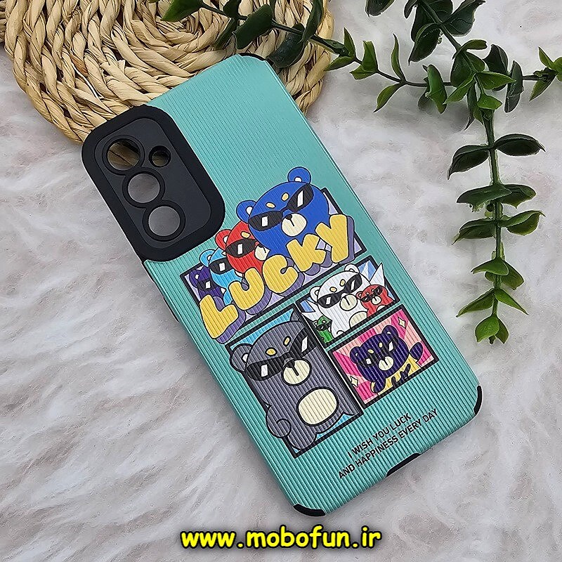 قاب گوشی Galaxy A34 5G سامسونگ طرح کبریتی چرمی اورجینال Unique Case محافظ لنزدار کپسولی LUCKY کد 576