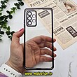قاب گوشی Galaxy A52 4G - Galaxy A52 5G - Galaxy A52S سامسونگ طرح الکتروپلیتینگ ژله ای شفاف اورجینال محافظ لنز دار مشکی کد 1313