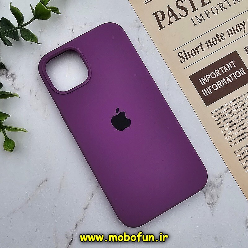 قاب گوشی iPhone 13 / iPhone 14 آیفون سیلیکونی اورجینال پاک کنی درجه یک زیربسته بنفش کد 577