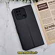 کیف گوشی Redmi 10C - Redmi 10 Power - Poco C40 شیائومی مگنتی طرح چرم کتابی محافظ لنزدار مشکی کد 302