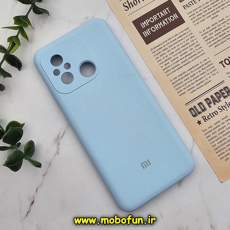 قاب گوشی Redmi 12C - Poco C55 - Redmi 11A شیائومی سیلیکونی اورجینال پاک کنی سورا SORA درجه یک زیربسته محافظ لنزدار آبی روشن کد 431