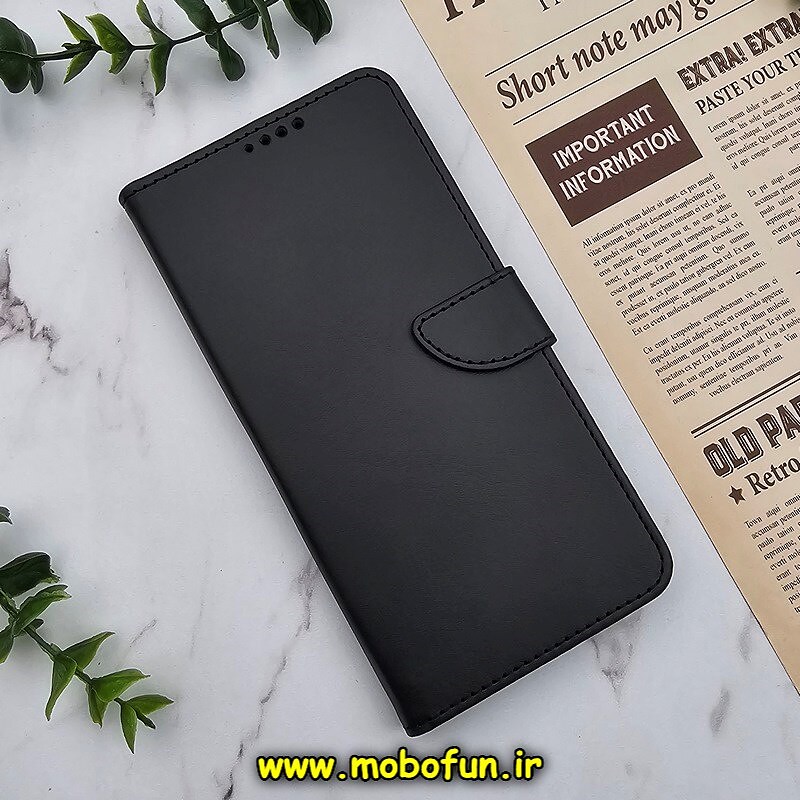 کیف گوشی Redmi Note 11 Pro 4G Global - Redmi Note 11 Pro 5G Global - Redmi Note 11E Pro 5G - Redmi Note 12 Pro 4G شیائومی مگنتی طرح چرم کتابی محافظ لنزدار مشکی کد 962