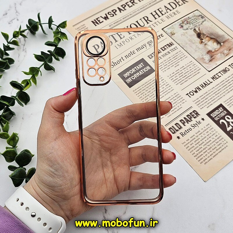قاب گوشی Redmi Note 11 4G - Redmi Note 11S شیائومی طرح الکتروپلیتینگ ژله ای شفاف اورجینال یونیک کیس Unique Case محافظ لنز دار مسی کد 906