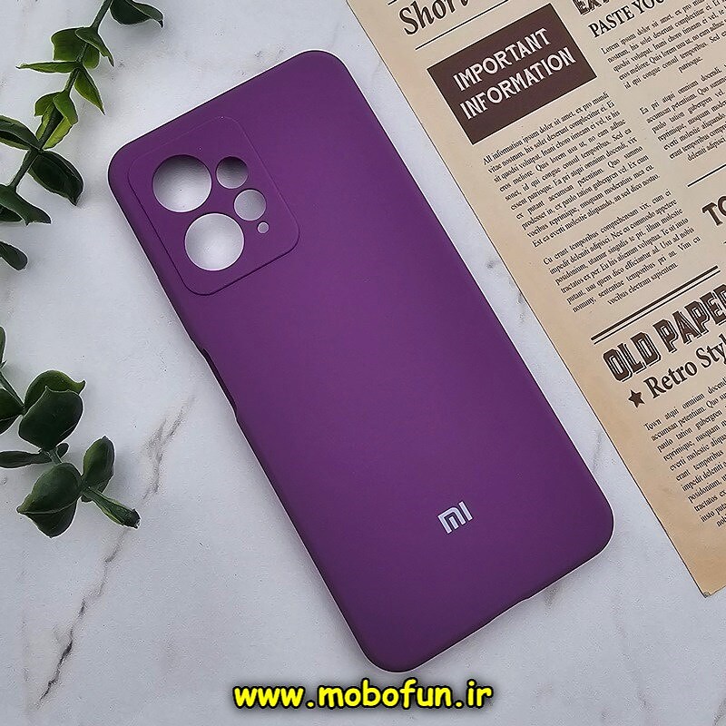 قاب گوشی Redmi Note 12 4G شیائومی سیلیکونی اورجینال پاک کنی سورا SORA درجه یک زیربسته محافظ لنزدار بنفش کد 462