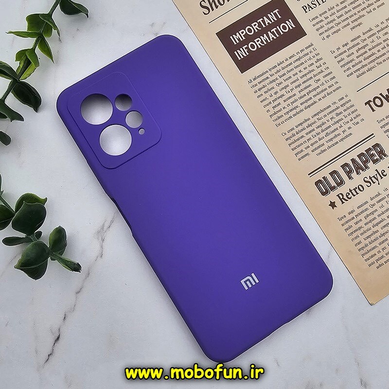 قاب گوشی Redmi Note 12 4G شیائومی سیلیکونی اورجینال پاک کنی سورا SORA درجه یک زیربسته محافظ لنزدار ارغوانی کد 463