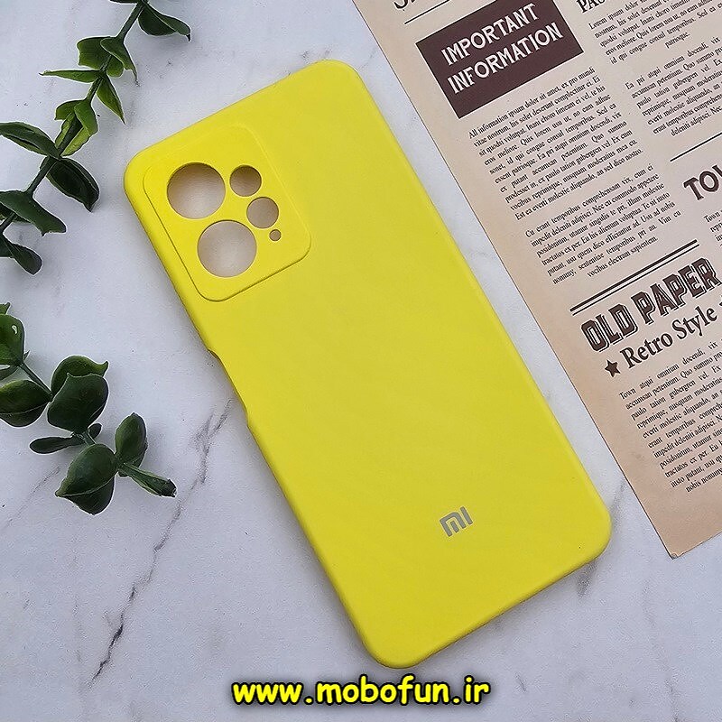 قاب گوشی Redmi Note 12 4G شیائومی سیلیکونی اورجینال پاک کنی سورا SORA درجه یک زیربسته محافظ لنزدار زرد کد 465
