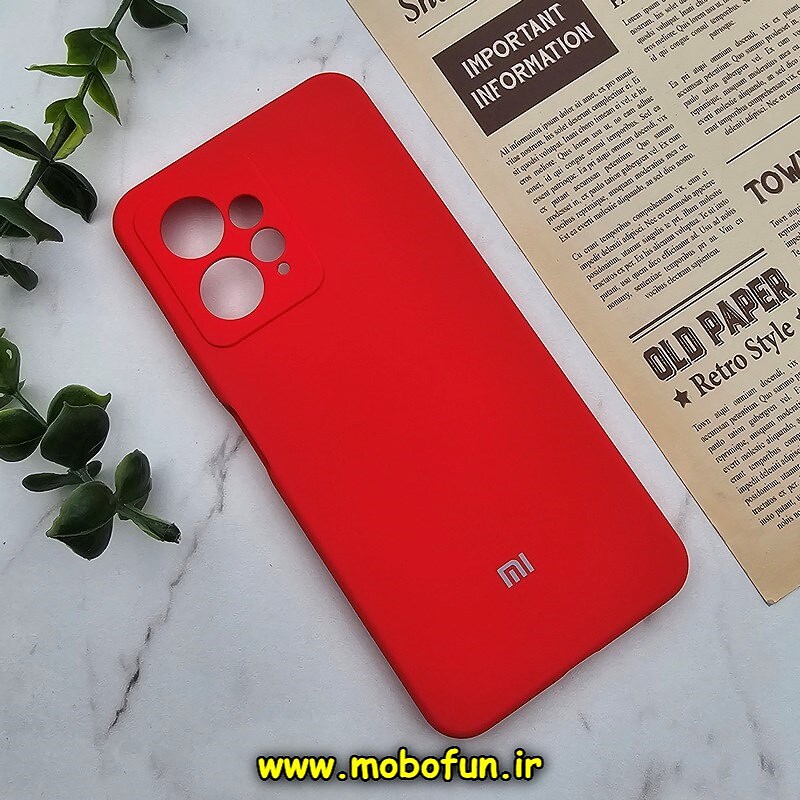 قاب گوشی Redmi Note 12 4G شیائومی سیلیکونی اورجینال پاک کنی سورا SORA درجه یک زیربسته محافظ لنزدار قرمز کد 468