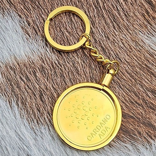 جا کلیدی اورجینال طرح سکه کاردانو مدل ADA RING طلایی