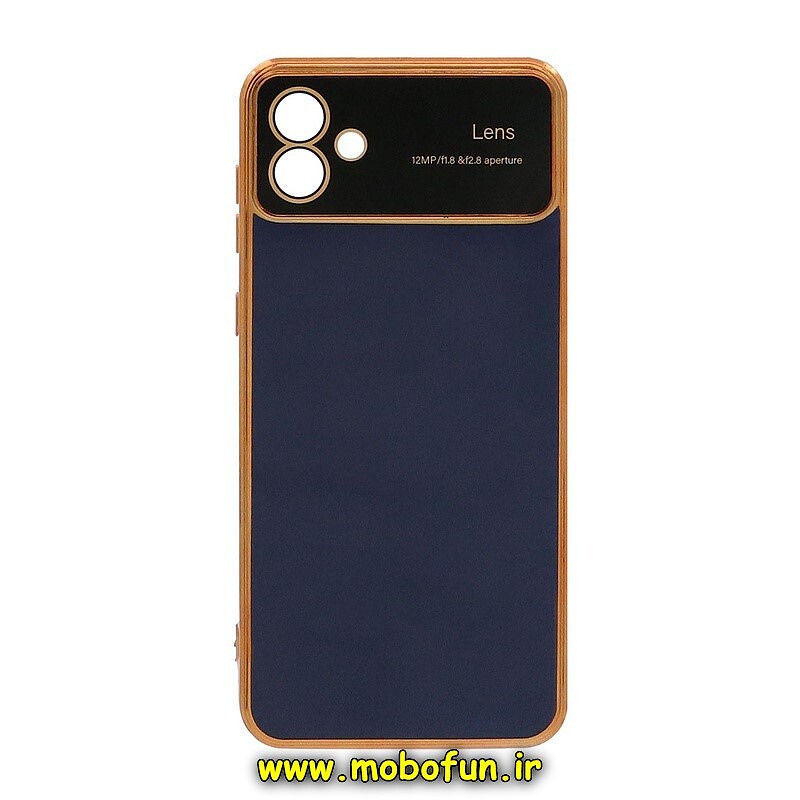 قاب گوشی Galaxy A04 - Galaxy M13 5G سامسونگ طرح ژله ای مای کیس گلد لاین اورجینال Camera Lens دور طلایی محافظ لنز دار سرمه ای کد 285