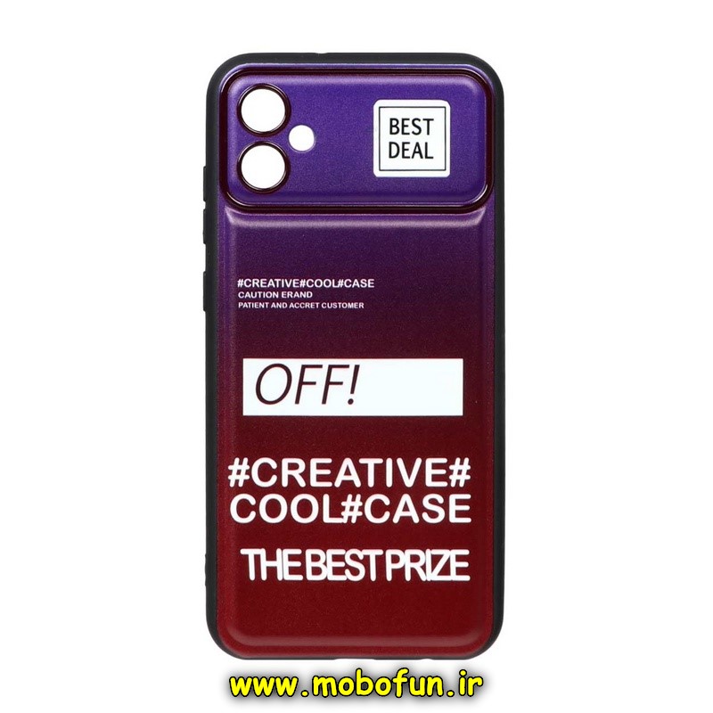 قاب گوشی Galaxy A05 سامسونگ فانتزی ژله ای محافظ لنزدار طرح OFF-WHITE کد 32