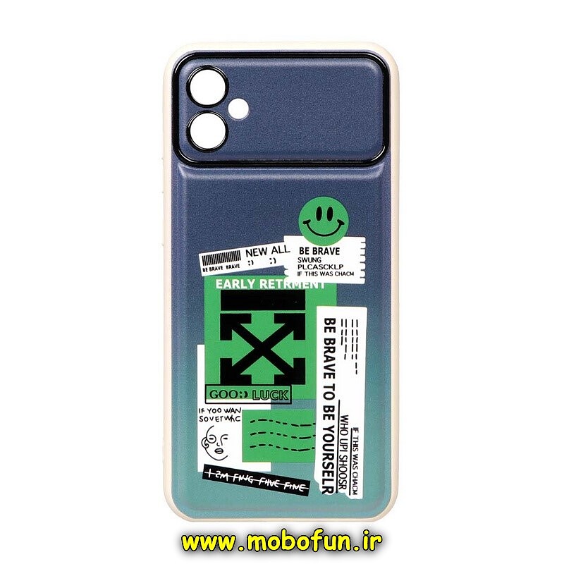 قاب گوشی Galaxy A05 سامسونگ فانتزی ژله ای محافظ لنزدار طرح OFF-WHITE کد 35