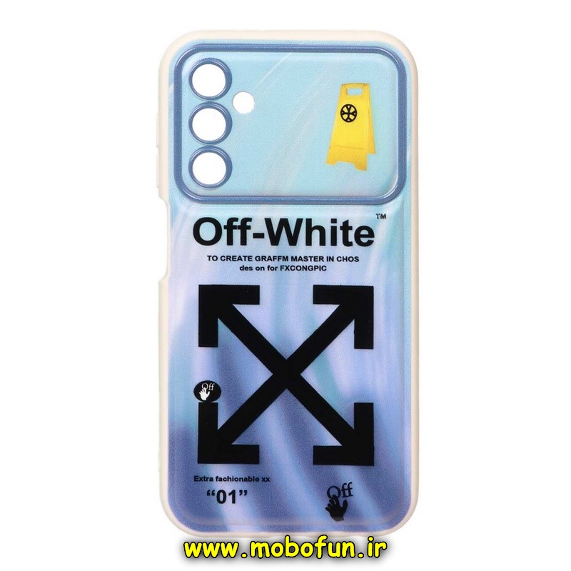 قاب گوشی Galaxy A05S سامسونگ فانتزی ژله ای محافظ لنزدار طرح OFF-WHITE کد 42
