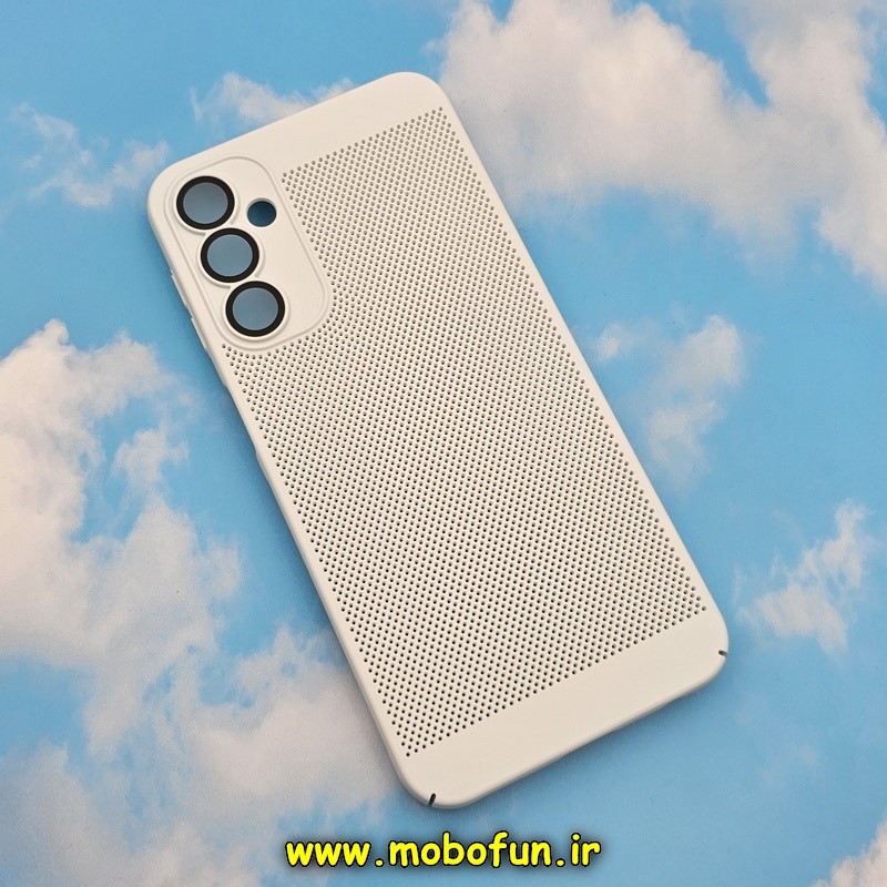 قاب گوشی Galaxy A24 سامسونگ طرح توری ساده Q SERIES محافظ لنزدار گلسی سفید کد 423