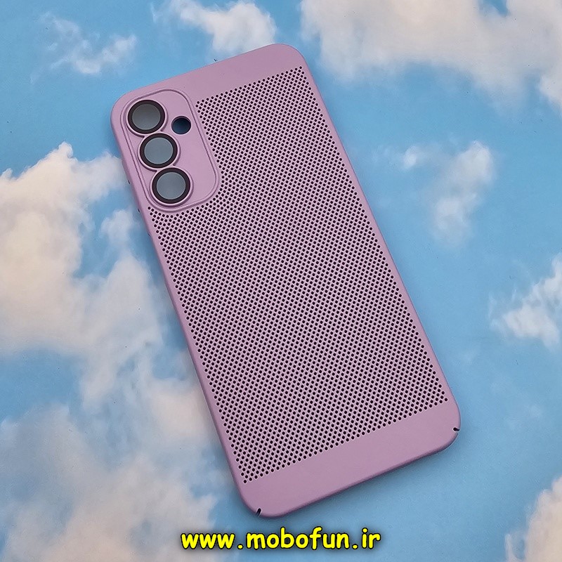 قاب گوشی Galaxy A24 سامسونگ طرح توری ساده Q SERIES محافظ لنزدار گلسی یاسی کد 427
