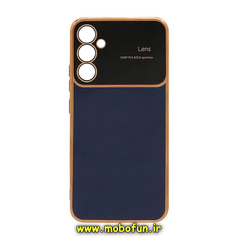 قاب گوشی Galaxy A34 سامسونگ طرح ژله ای مای کیس گلد لاین اورجینال Camera Lens دور طلایی محافظ لنز دار سرمه ای کد 598