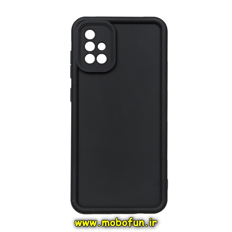قاب گوشی Galaxy A71 سامسونگ طرح سیلیکونی Solid محافظ لنزدار مشکی کد 180171