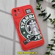 قاب گوشی iPhone 11 Pro Max آیفون سیلیکون ژله ای پافر PC زیر بسته محافظ لنز دار استارباکس STARBUCKS قرمز کد 693